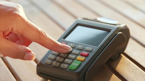 Mobile Payment with Card Reader Technology on Table