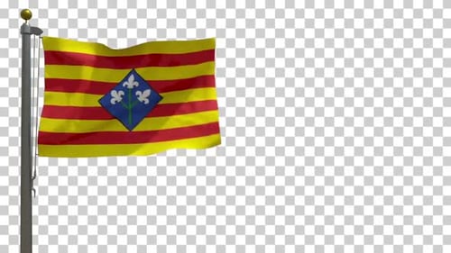 Waving Occitanie Flag Animation