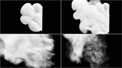 Dynamic White Smoke Transition with Alpha Channel