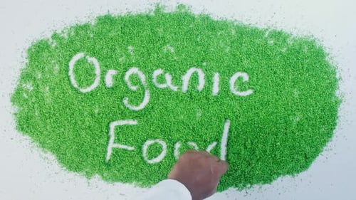 Green Writing Organic Food