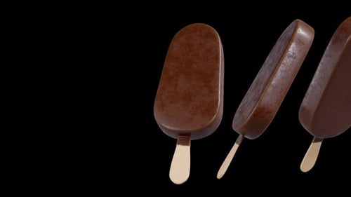 Chocolate Ice Cream Stick Bar Turnaround Transition