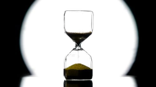 Hourglass Sand Passing in High Contrast