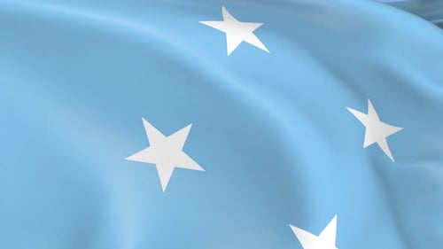 Micronesia Federated States Flag Waving Animation
