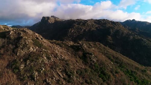 Aerial View of Rocky Mountain Wilderness Landscape