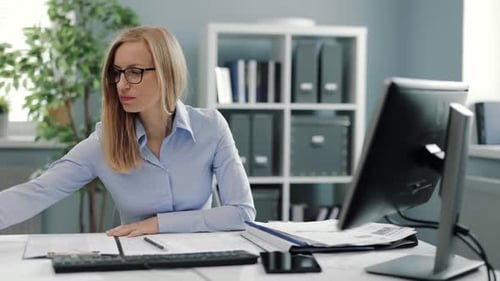 Busy Woman at Office
