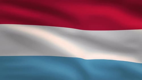 Waving Flag of Luxembourg Seamless Loop