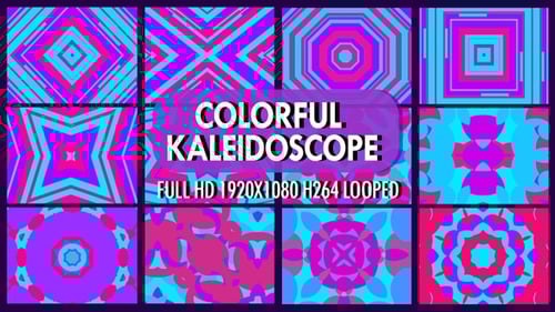 Colorful Kaleidoscope VJ Loop Pack