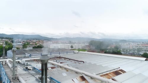 Smokestack in factory