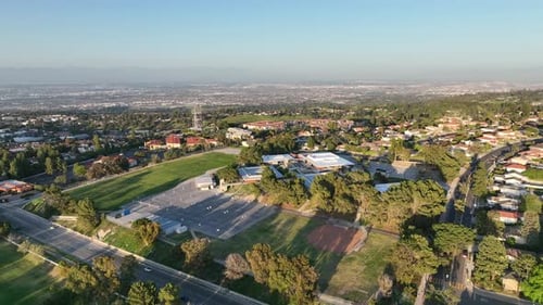 Aerial View Of A Suburban Neighborhood