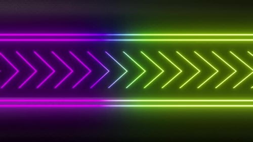 Animated Neon Arrows Digital Background Stream
