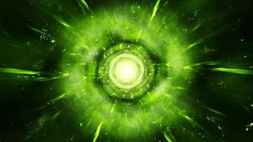 Green Flare Nebula Cloud Tunnel