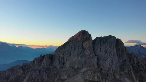Sunrise in the Province of Bolzano, Dolomites, Bird's-eye View of Mountains and Valleys