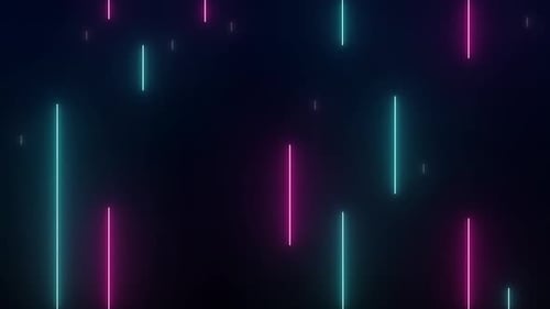 Dynamic Glowing Vertical Lines Neon Background Loop