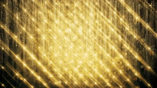 Golden Glitter Light Rays Background Loop