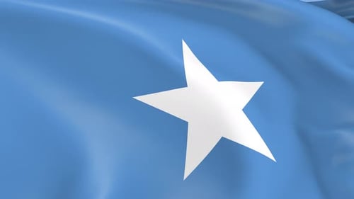 Realistic Waving Flag of Somalia Animation