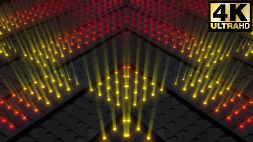 Dynamic Geometric Lights Abstract Pattern Background Loop