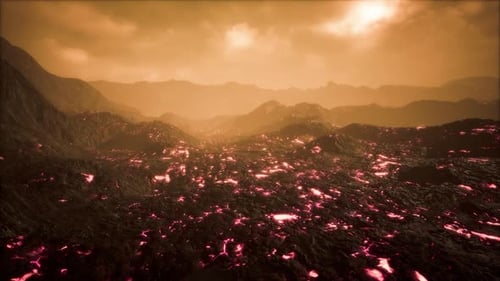 Abstract Fluid Lava Terrain Background