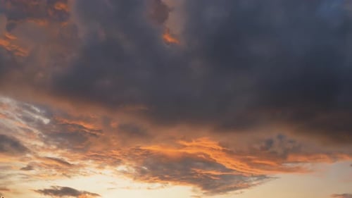 Dramatic Clouds at Sunrise or Sunset Timelapse