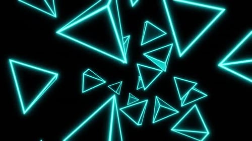 Vj Loop Flying Shimmering Pyramids HD ProRes