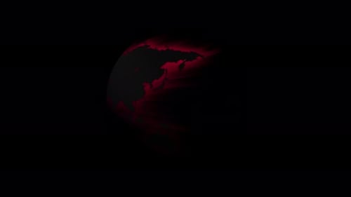 3D Red Earth Light Contour