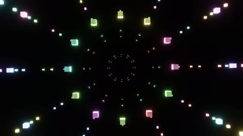 Vj Loop Animation Flashing Cubes