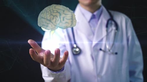 Doctor Displays Digital Brain Technology