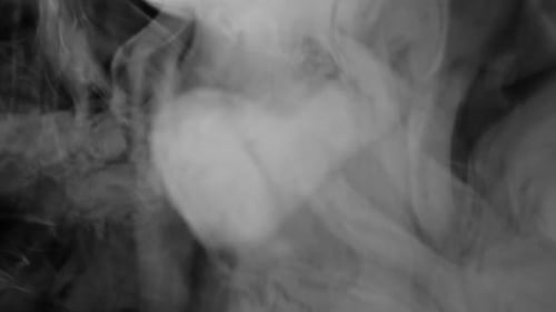 Abstract White Smoke on a Black Background