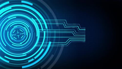 HUD holograms portal GUI, UI design. Sky-fi digital technology. Circle podium.