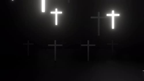 Kreuz Neon 01 4k