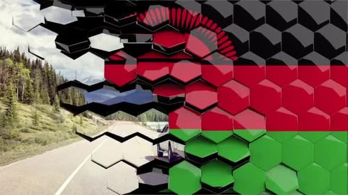 Geometric Hexagon Tile Image Reveal Transition