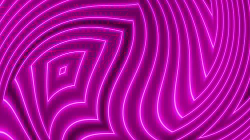Abstract Neon Pink Glowing Geometric Lines Loop Background