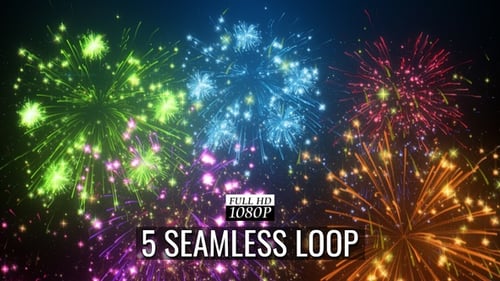 Vibrant Sparkling Celebration Fireworks Display