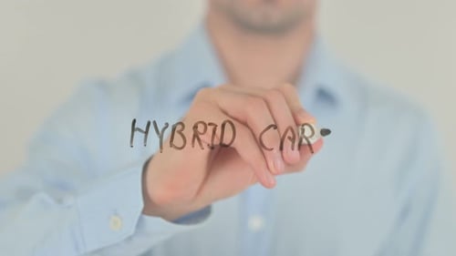 Writing Hybrid Cars on Clear Surface with Marker
