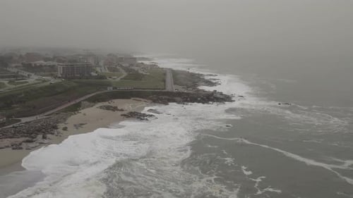 Porto city ocean shore