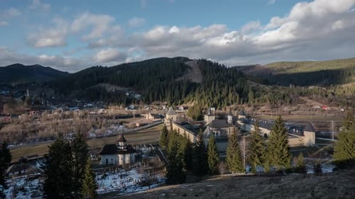 Timelapse with Sucevita Monastery