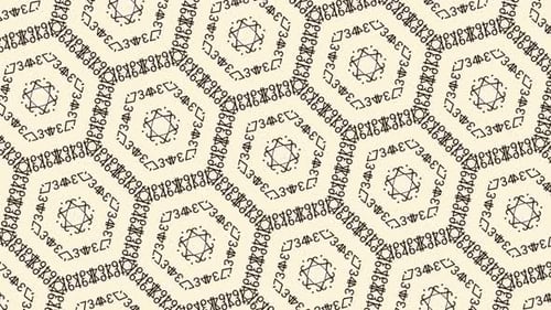 Abstract Geometric Background Pattern of Rotating Alphanumeric Data