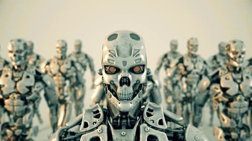 Gehen Futuristische Roboter Hd