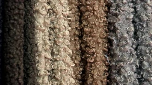 Close Up of Curled Shaggy Fabrics