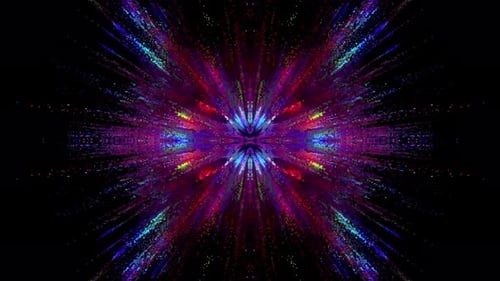 Colorful Abstract Particle Burst Motion Background