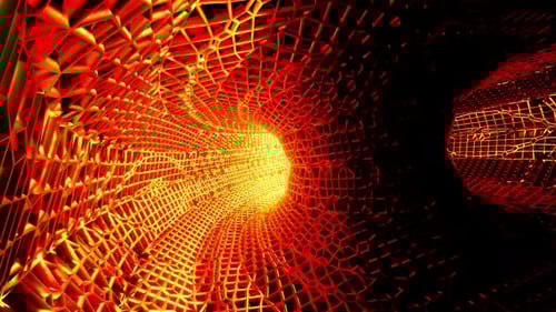 Rotated Fire Tunnel Net VJ loop 4K