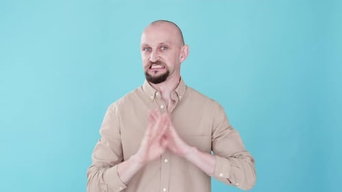 No Gesture Refusal Sign Disgusted Man Gif Loop