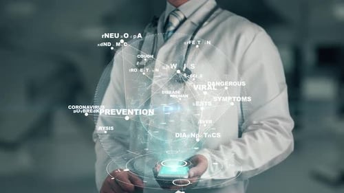 Futuristic Coronavirus Outbreak Hologram Reveal