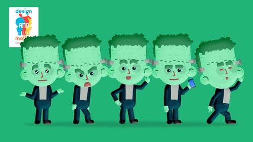 Cartoon Frankenstein Character Animation Kit