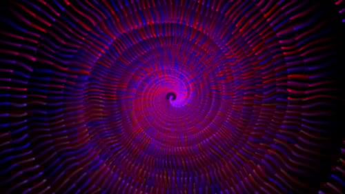 Neon Glowing Abstract Tunnel Loop Background