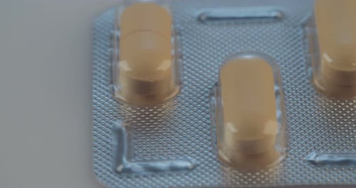 Close Up of Pills in Blister Pack