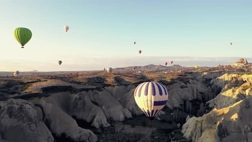 Cappadocia Hot Air Balloons Scenic Landscape at Sunrise