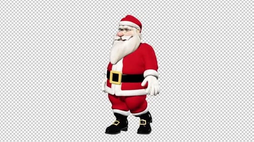 Animated Santa Claus Waving and Thumbs Up Gesture