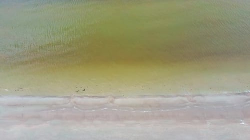 Aerial Dron Shot of the Baltic Sea Costline With Waves View From Above 4K Video