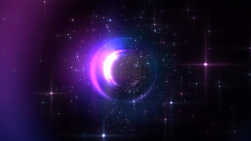 Blauer Neonring Motion Loop