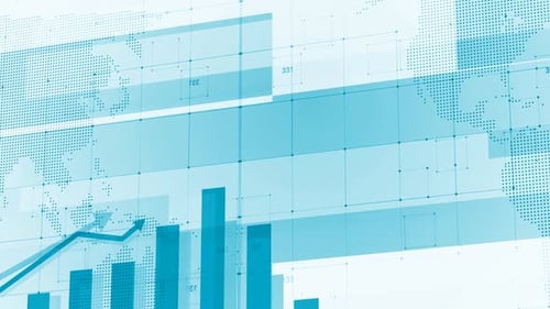 Growing business graph chart